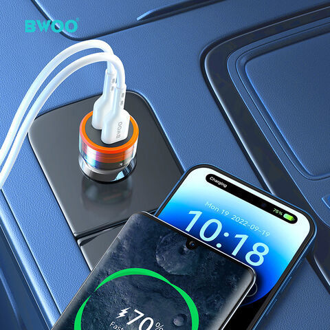BWOO 12W Compact Dual USB Car Charger with Fast Charging