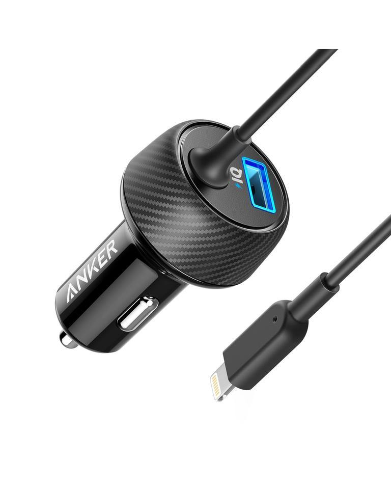 Anker PowerDrive 2 Elite Dual-Port 24W Car Charger with Lightning
