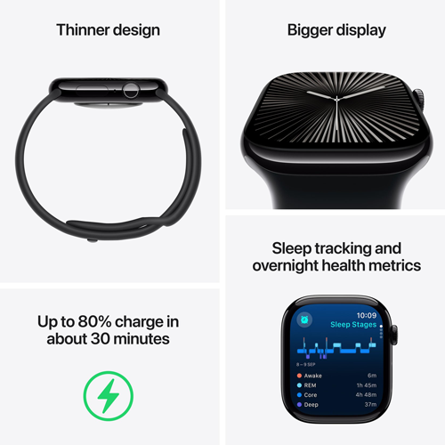 Apple Watch Series 10 GPS 42mm with Sport Band (English Edition)