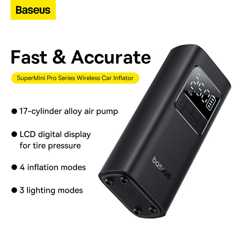 Baseus SuperMini Wireless Car Inflator Compact Portable Air Pump