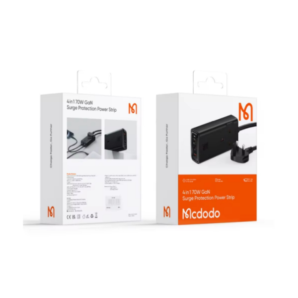 Mcdodo 4-In-1 70W GaN Surge Protection Power Strip