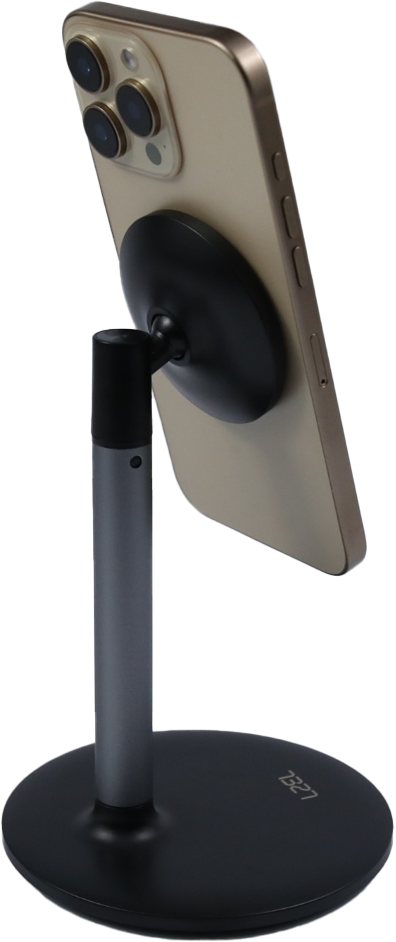 LZEL MagFusion Shield Magnetic Desktop Phone Stand Adjustable Black
