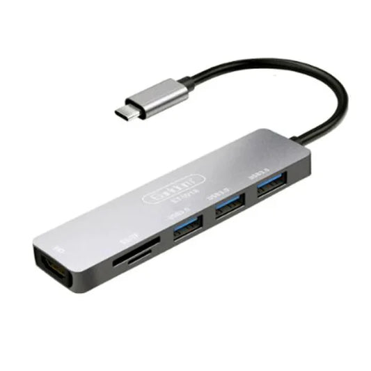 Earldom W18 6‑in‑1 USB‑C Hub 4K HDMI and Card Readers