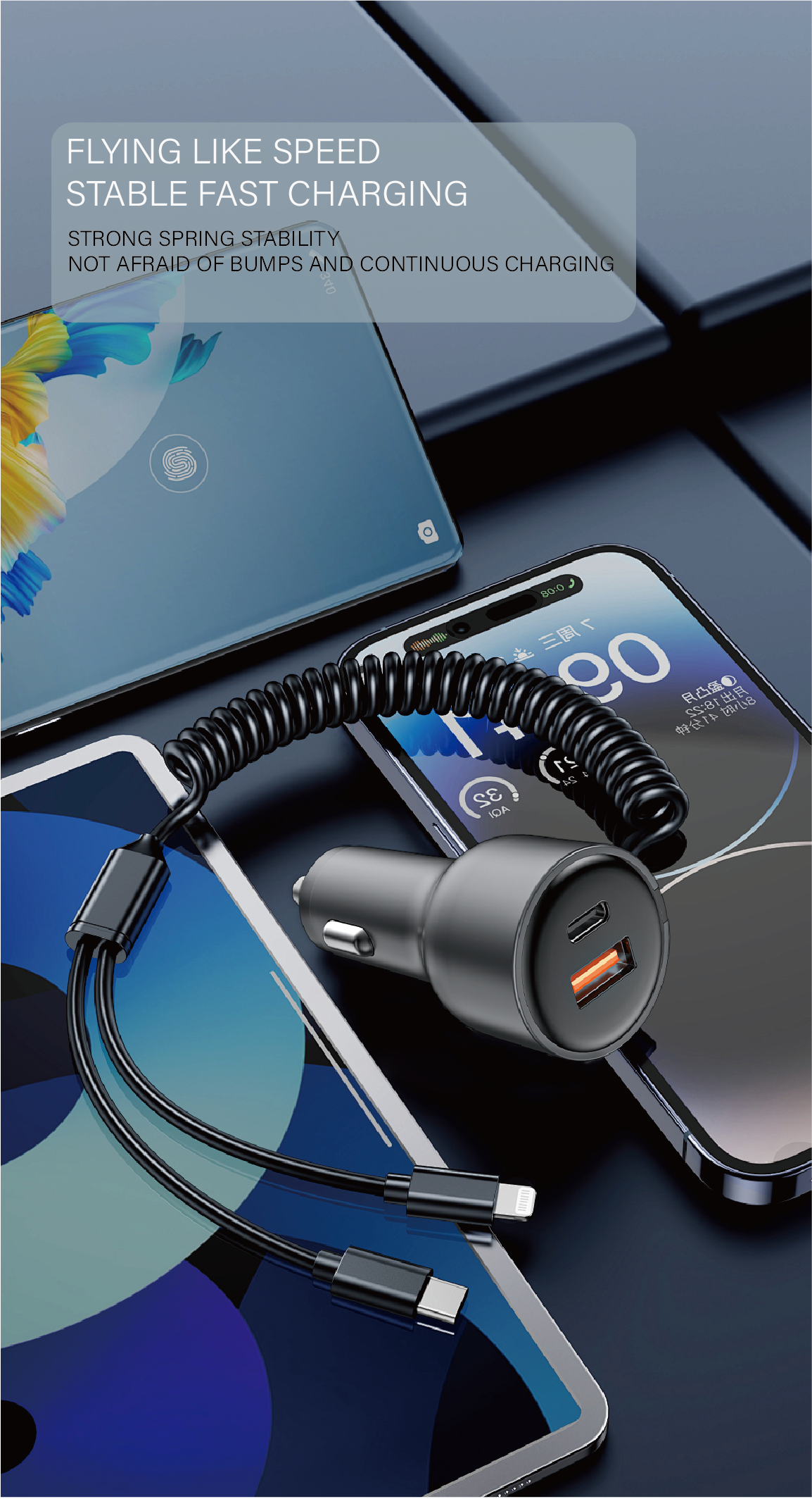 Asli Global PrimusCharger Max 65W Dual-Port Car Charger