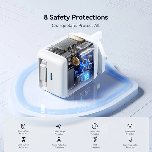 Joyroom 67W GaN Fast Charger with Retractable USB‑C Cable