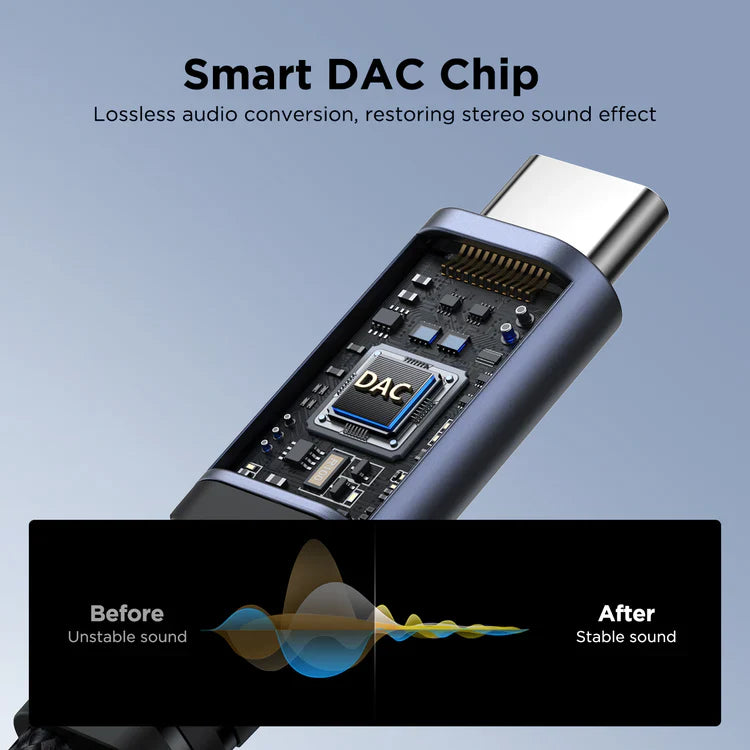 Joyroom 2-in-1 USB‑C Audio Adapter with Charging Port