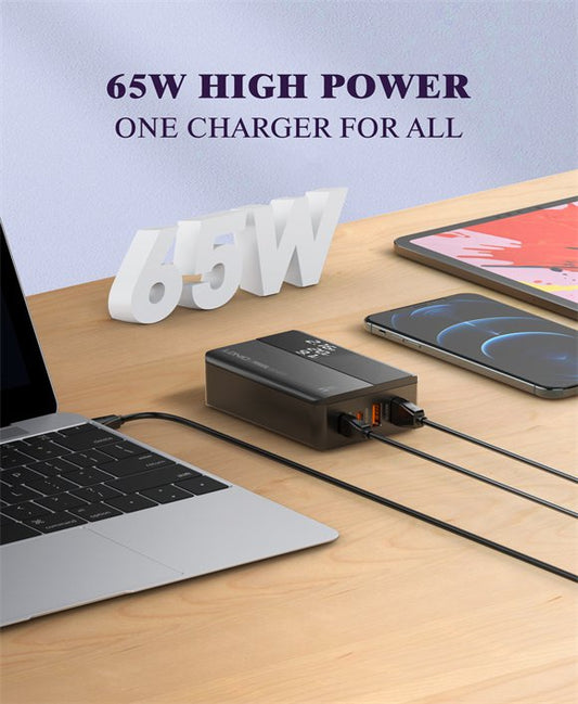 LDNIO A4808Q 65W 4-Port USB-C Desktop Fast Charger