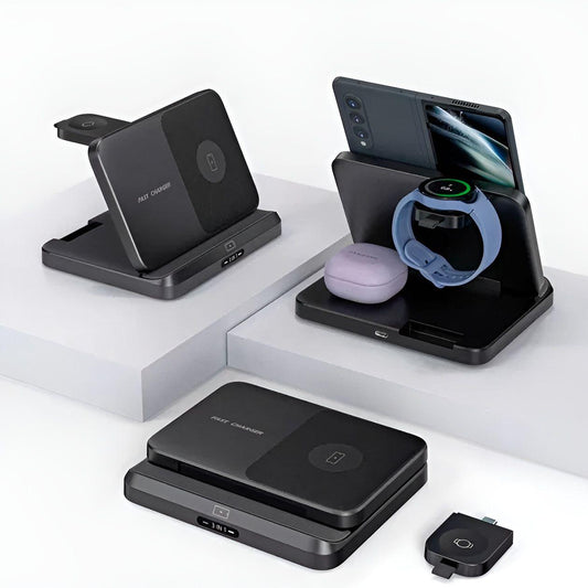 HOCO CQ7 3-in-1 Foldable Wireless Charging Desktop Stand 15W