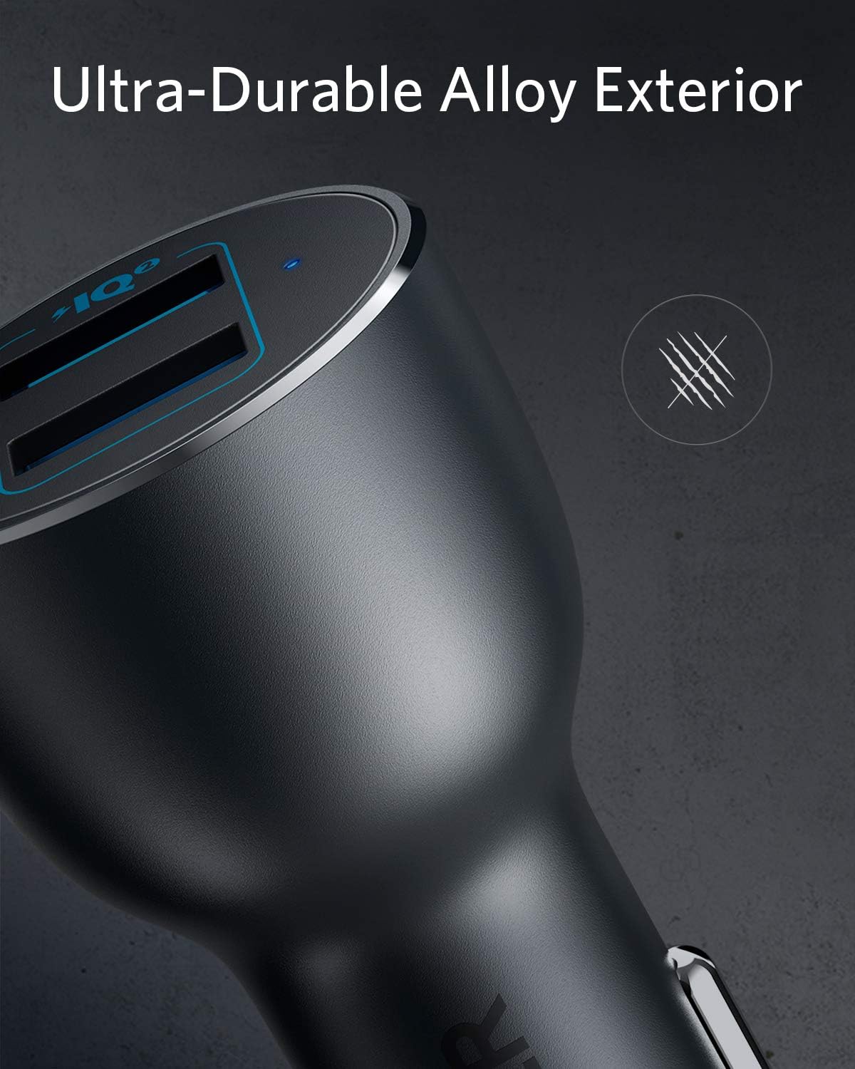 Anker PowerDrive III Alloy 36W Dual USB‑A Car Charger – Fast, Durable, Safe
