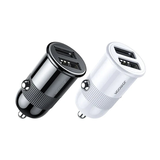 High-Speed 3.1A Dual USB Car Charger with Cable Black