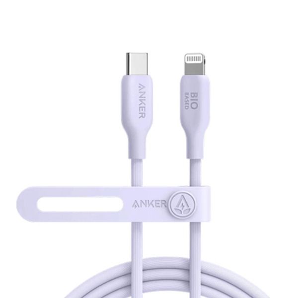 Anker 542 Bio-Based USB-C to Lightning Cable: Fast, Durable, Eco-Friendly Violet