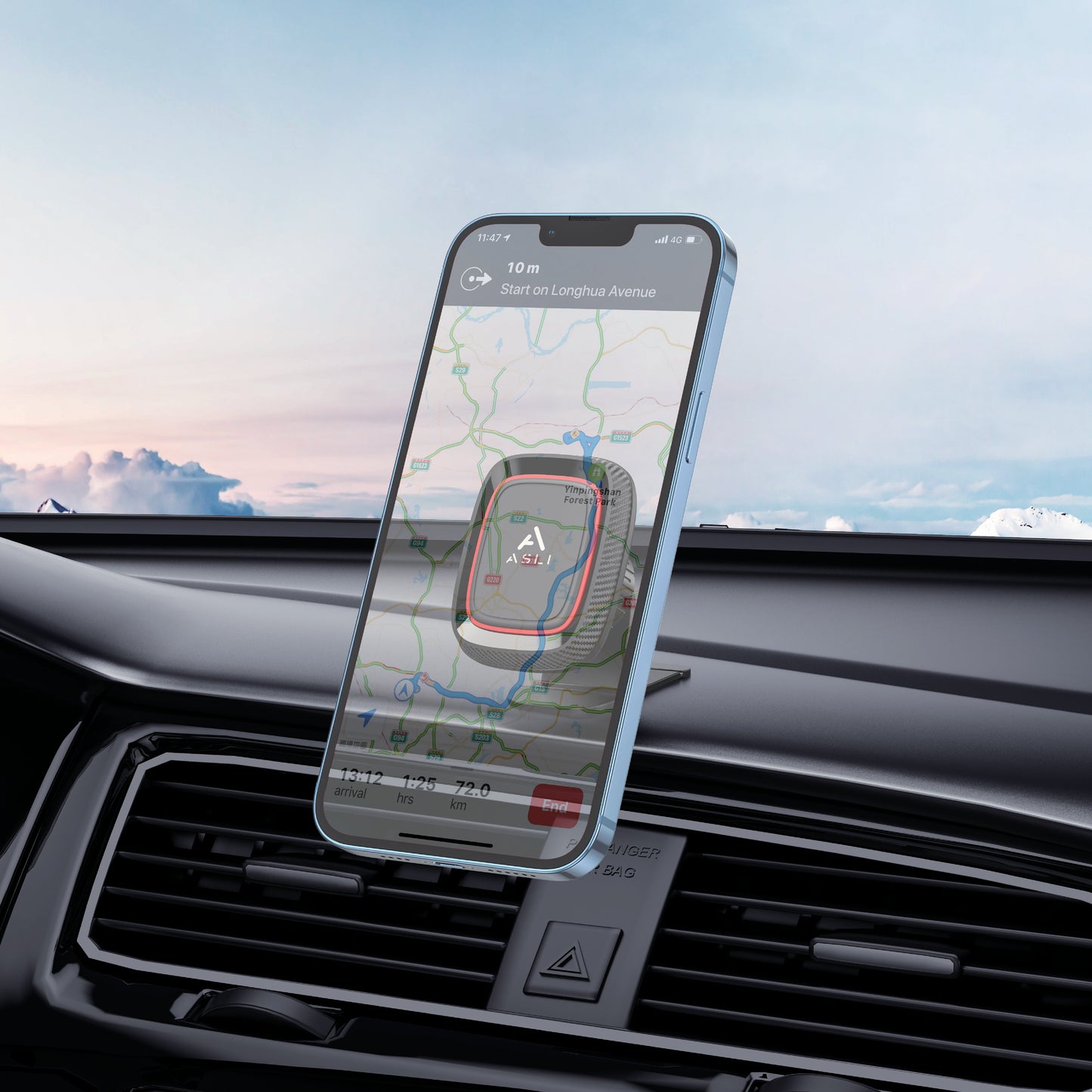 Asli Global Super Magnetic Car Phone Mount – 360° Rotation