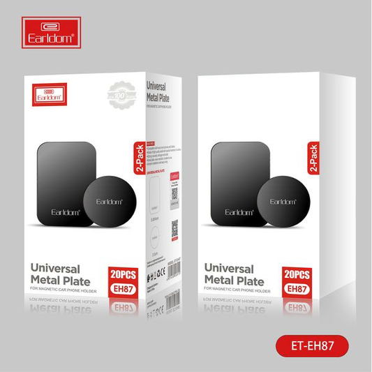 Earldom ET-EH87 Universal Metal Plate 20‑Piece Magnetic Car Mount Set