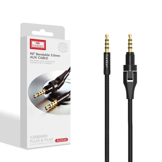 Earldom 90° Bendable 1.2m 3.5mm Stereo AUX Audio Cable
