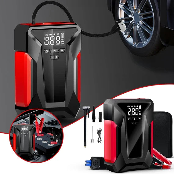 High-Power 39800mAh Multi-Functional Car Jump Starter with 8L Air Compressor