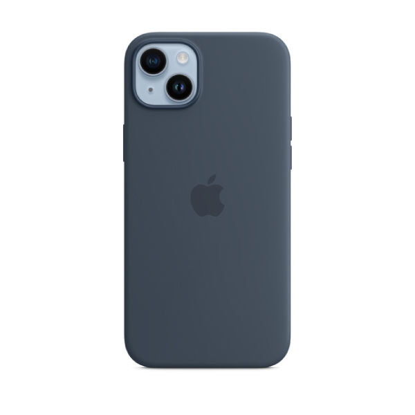 Authentic Apple iPhone 14 Plus Silicone MagSafe Case in Storm Blue
