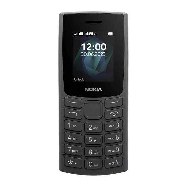 Nokia 105 Dual SIM Phone - Charcoal Black 2023 Model, Essential Mobile