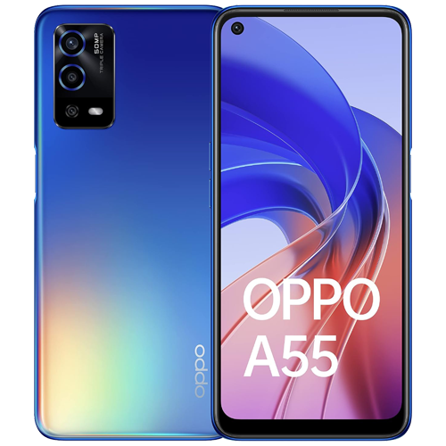 OPPO A55 4GB RAM 128GB Storage Rainbow Blue 5G Smartphone