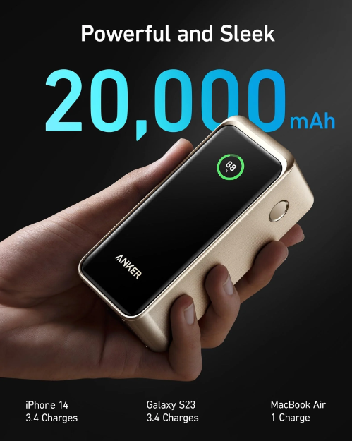 Anker Prime 20,000mAh Power Bank 200W Series 7: Ultra-Fast Charging Portable Power