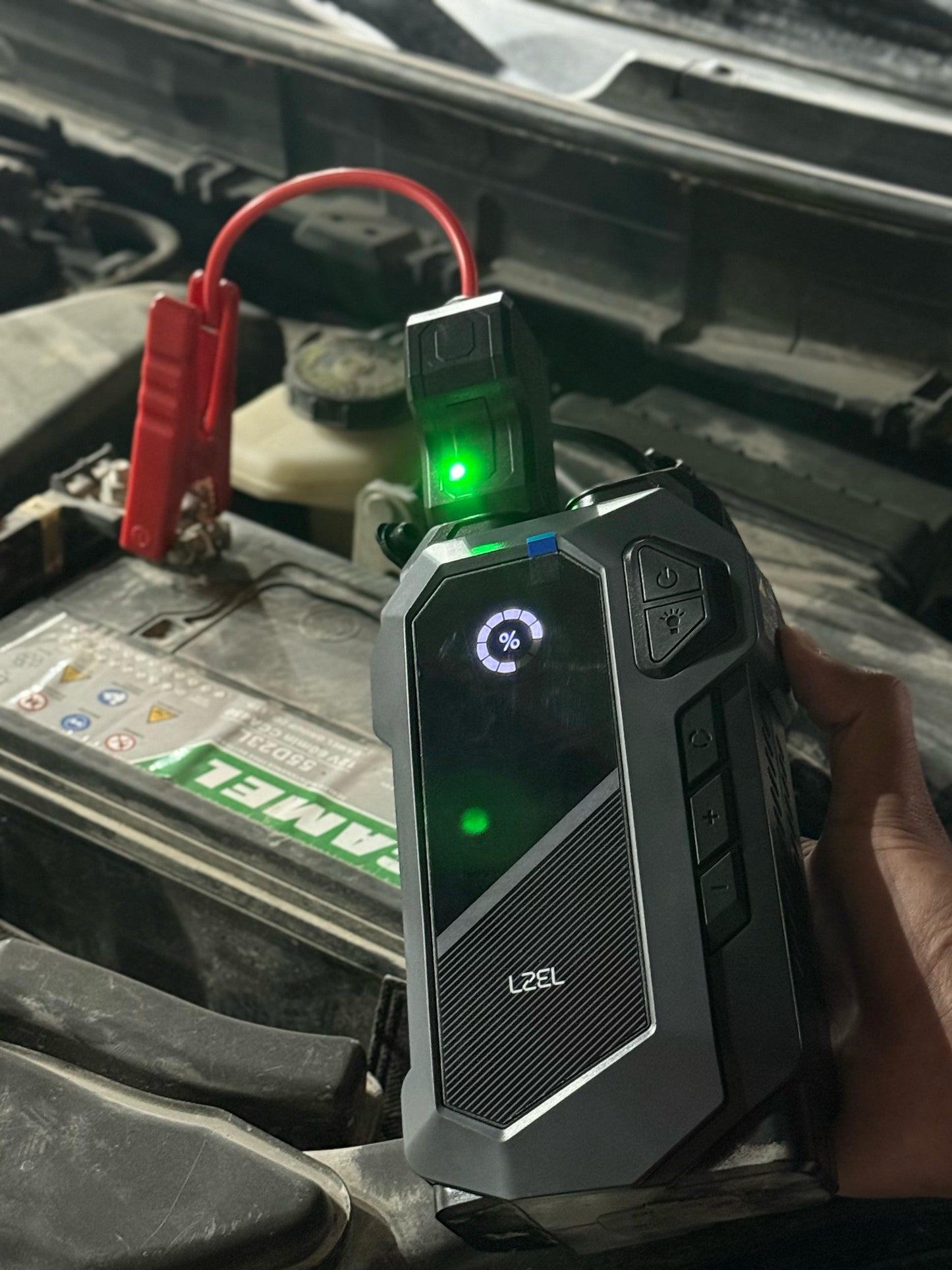 LZEL EnergizeIgnite X 12,000mAh Car Jump Starter & Compressor