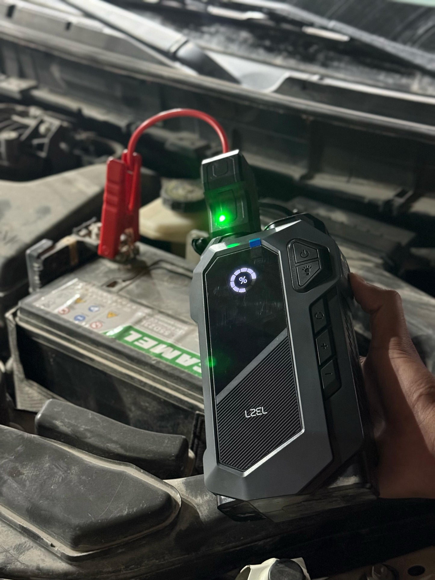 LZEL EnergizeIgnite X 12,000mAh Car Jump Starter & Compressor