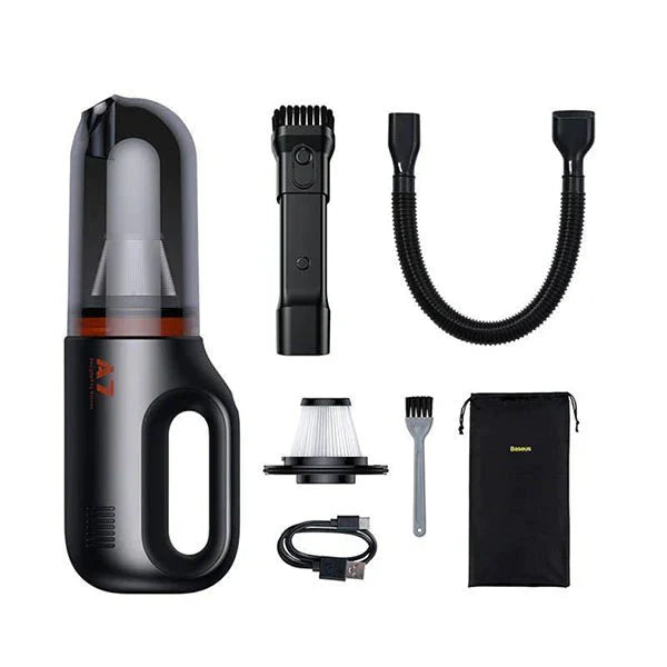 Baseus A7 Car Vacuum Cleaner, Black – Powerful Cordless Suction