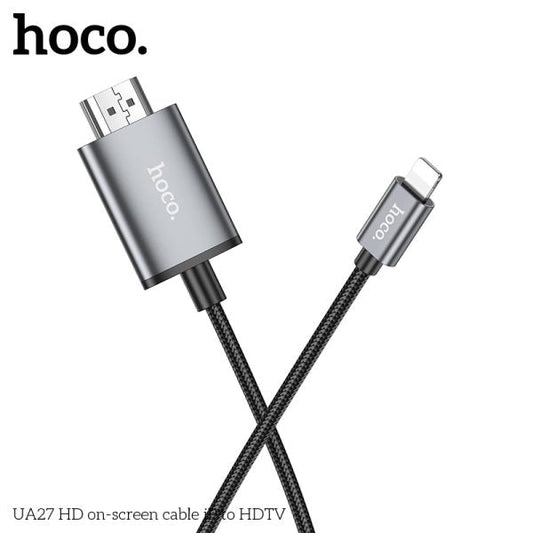 Metal Grey UA27 HD iPhone to HDMI On‑Screen Cable