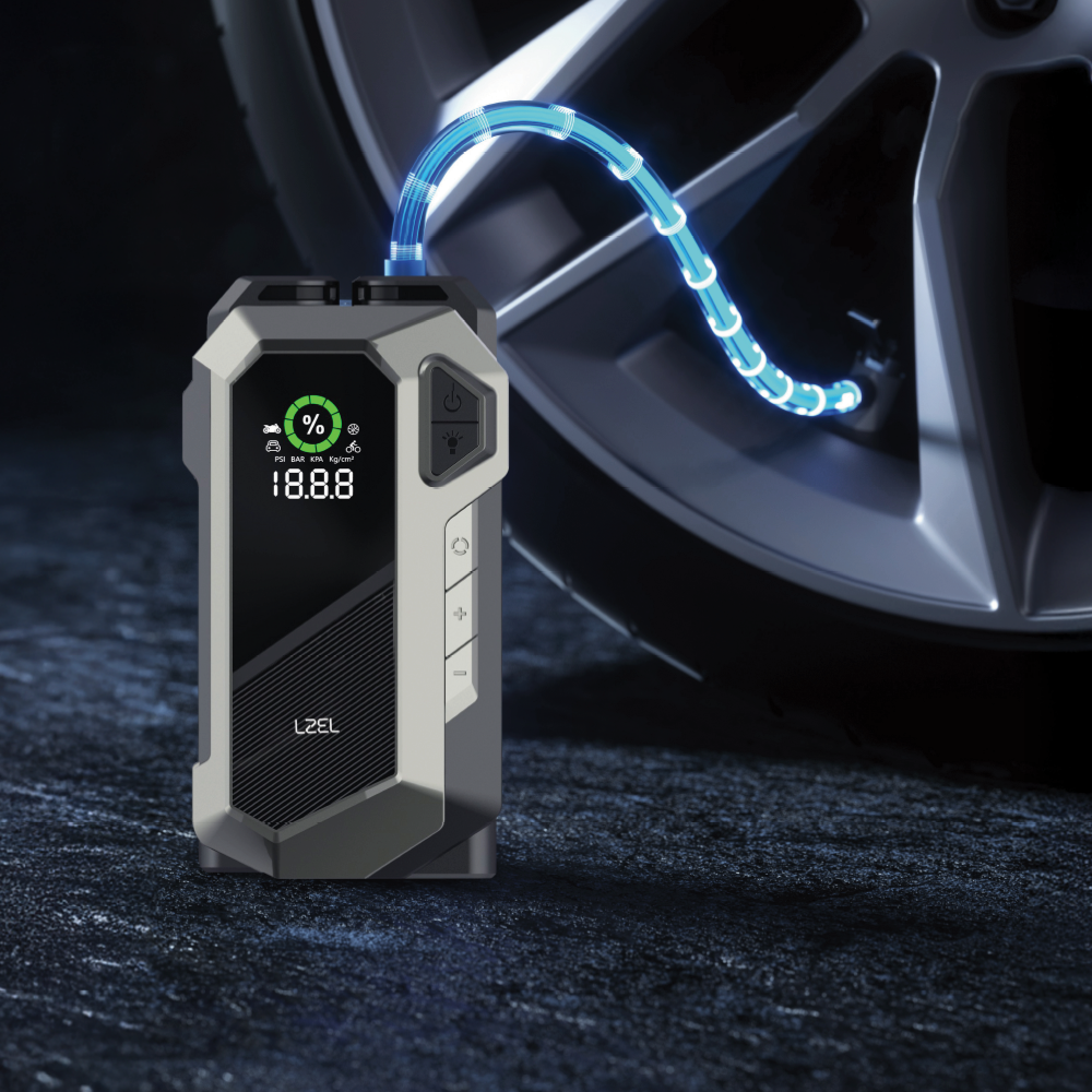 LZEL EnergizeIgnite X 12,000mAh Car Jump Starter & Compressor