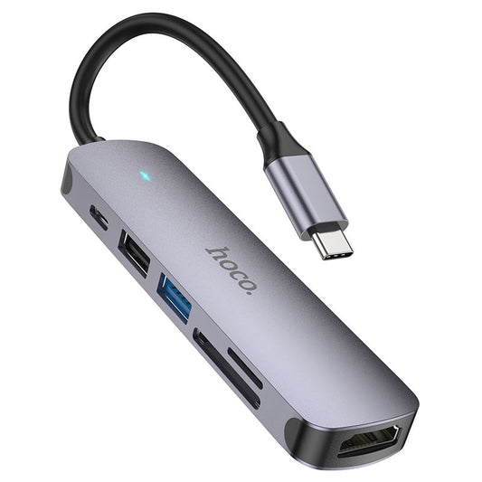Hoco HB28 USB‑C Multi‑Function Converter with HDMI, USB 3.0, SD