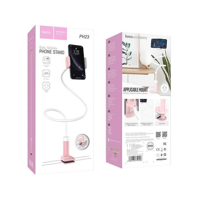 HOCO Adjustable Mobile Phone Holder PH23 White Pink