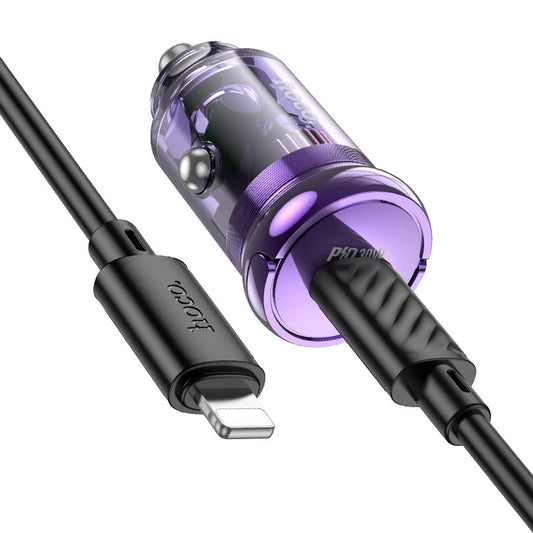 Hoco Z53 Sight 30W PD Single-Port Car Charger Black