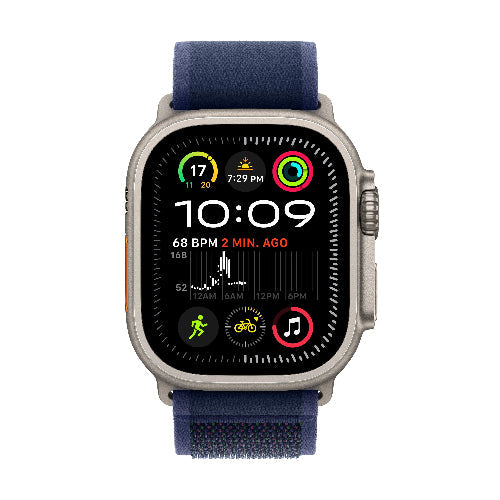 Apple Watch Ultra 2 GPS + Cellular 49mm (MX4L3QA/A) Natural Titanium Case with Blue Trail Loop M/L (Arabic Edition)