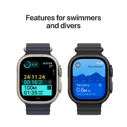 Apple Watch Ultra 2 GPS + Cellular 49mm (MX4L3QA/A) Natural Titanium Case with Blue Trail Loop M/L (Arabic Edition)