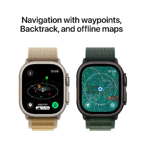 Apple Watch Ultra 2 GPS + Cellular 49mm (MX4L3QA/A) Natural Titanium Case with Blue Trail Loop M/L (Arabic Edition)