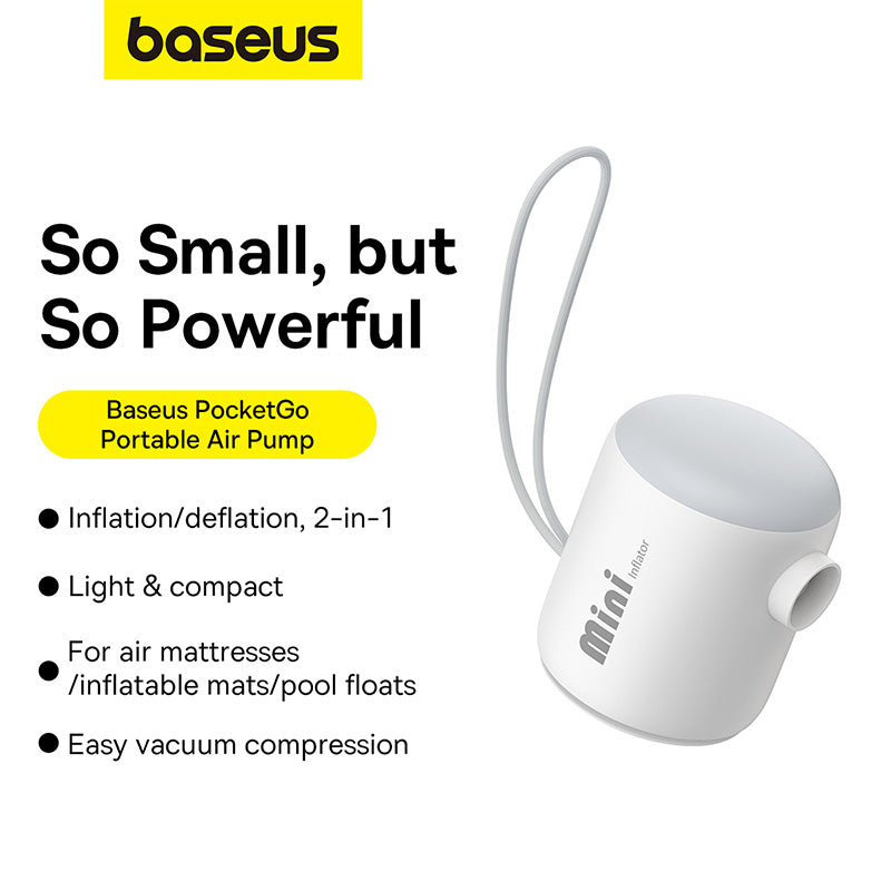 Baseus PocketGo Compact Portable Air Pump with Digital Display