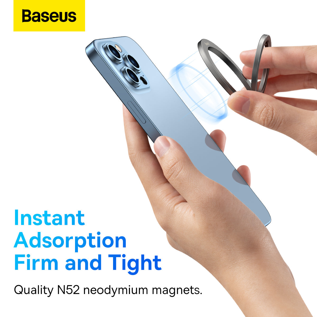 Baseus Halo Foldable Metal Ring Stand for Smartphones and Tablets