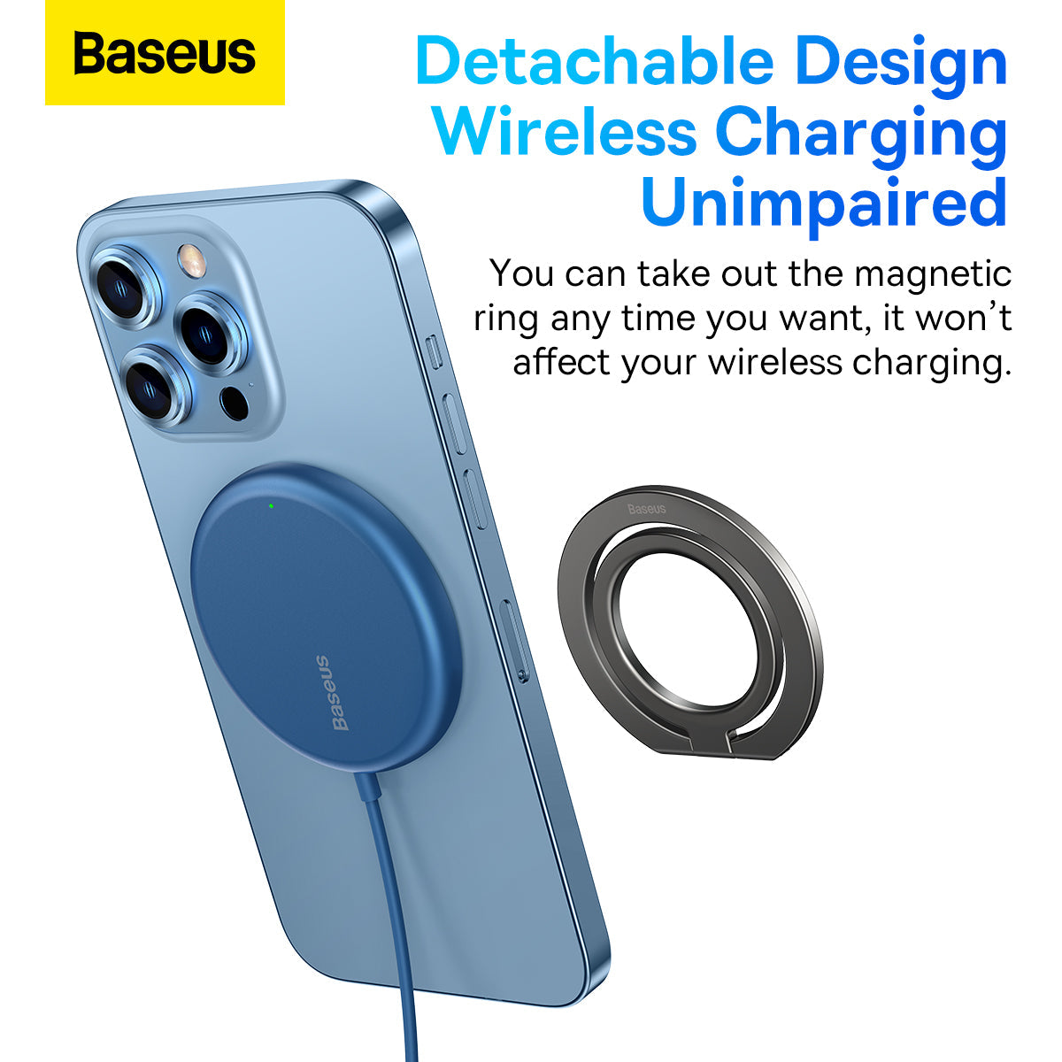 Baseus Halo Foldable Metal Ring Stand for Smartphones and Tablets
