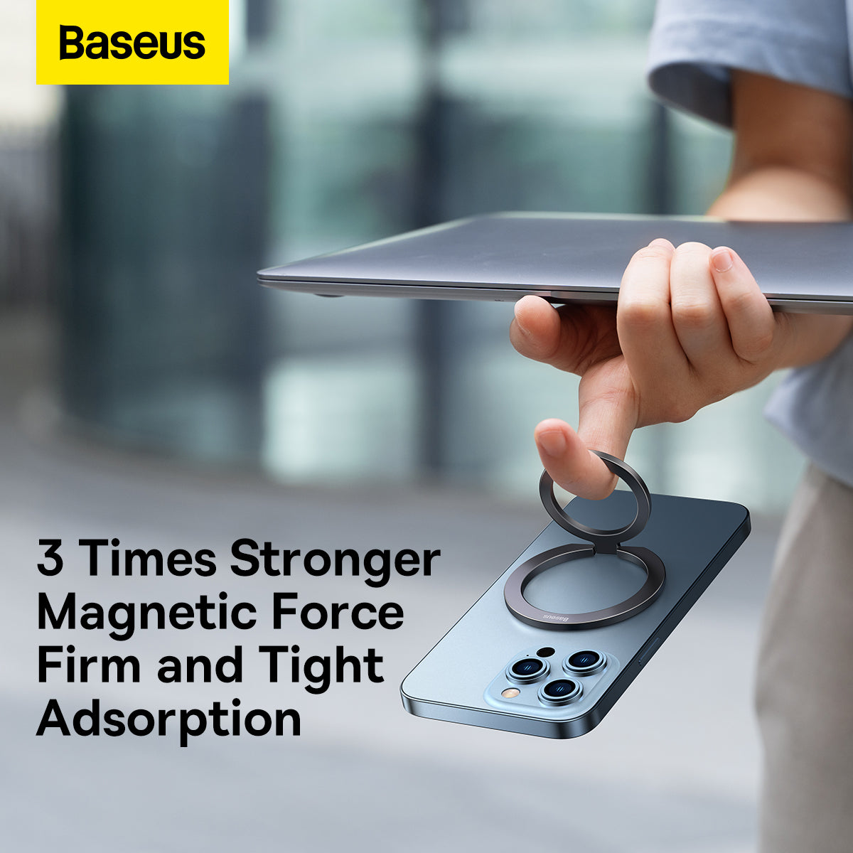 Baseus Halo Foldable Metal Ring Stand for Smartphones and Tablets