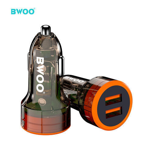 BWOO 12W Compact Dual USB Car Charger with Fast Charging