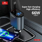 Earldom CC38 Retractable 4-in-1 Car Mobile Phone Charger