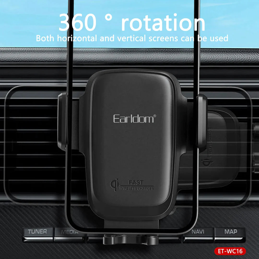 Earldom 15W Wireless Car Charger with Suction Cup Holder