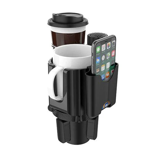 360° Rotating Car Cup Holder Expander with Phone Holder