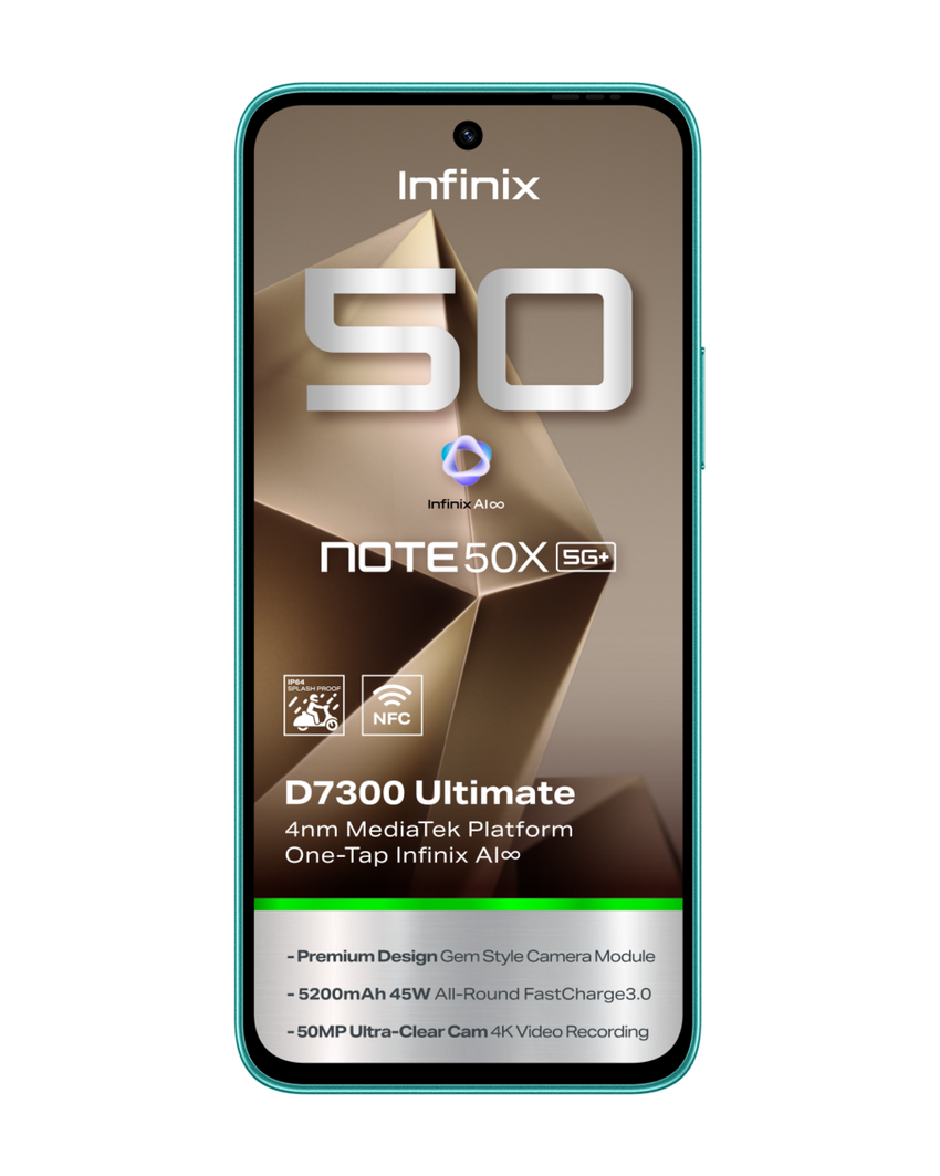 Infinix NOTE 50X 5G Sea Breeze Green 256GB Smartphone