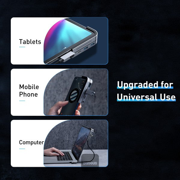 Baseus Bend Angle No.7 Multifunctional Space-Gray Type-C Hub Converter