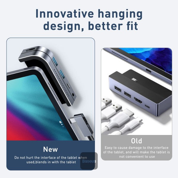 Baseus Bend Angle No.7 Multifunctional Space-Gray Type-C Hub Converter