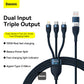 Baseus Flash Series II 100W 3-in-2 Fast Charging Cable 1.2m