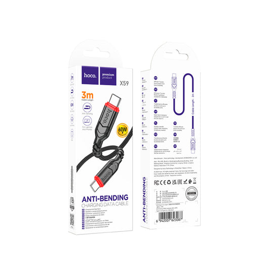 Hoco X59 Victory 60W USB‑C Fast Charging Cable 3M