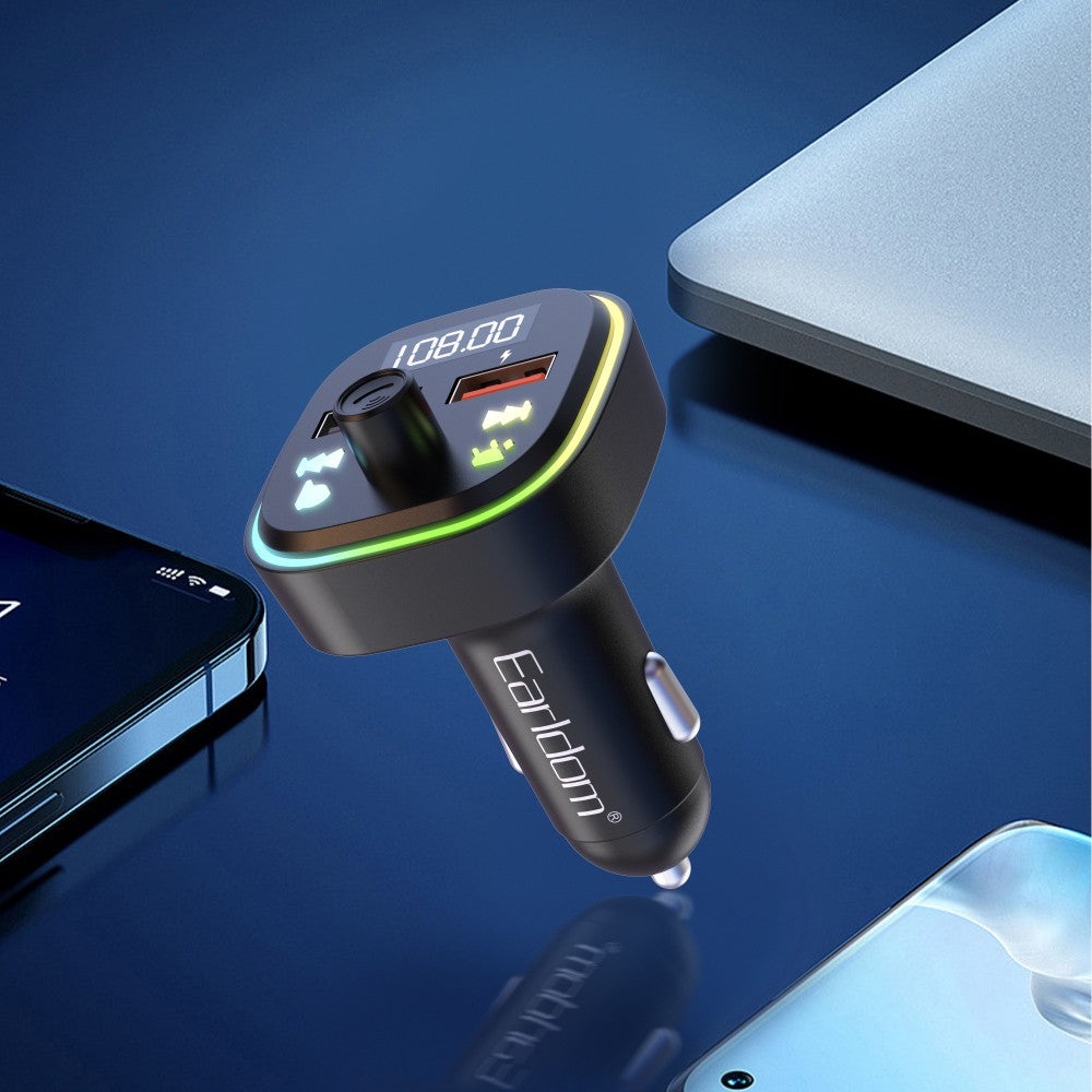 Earldom ET-M85 Premium FM Transmitter Car Charger with Bluetooth