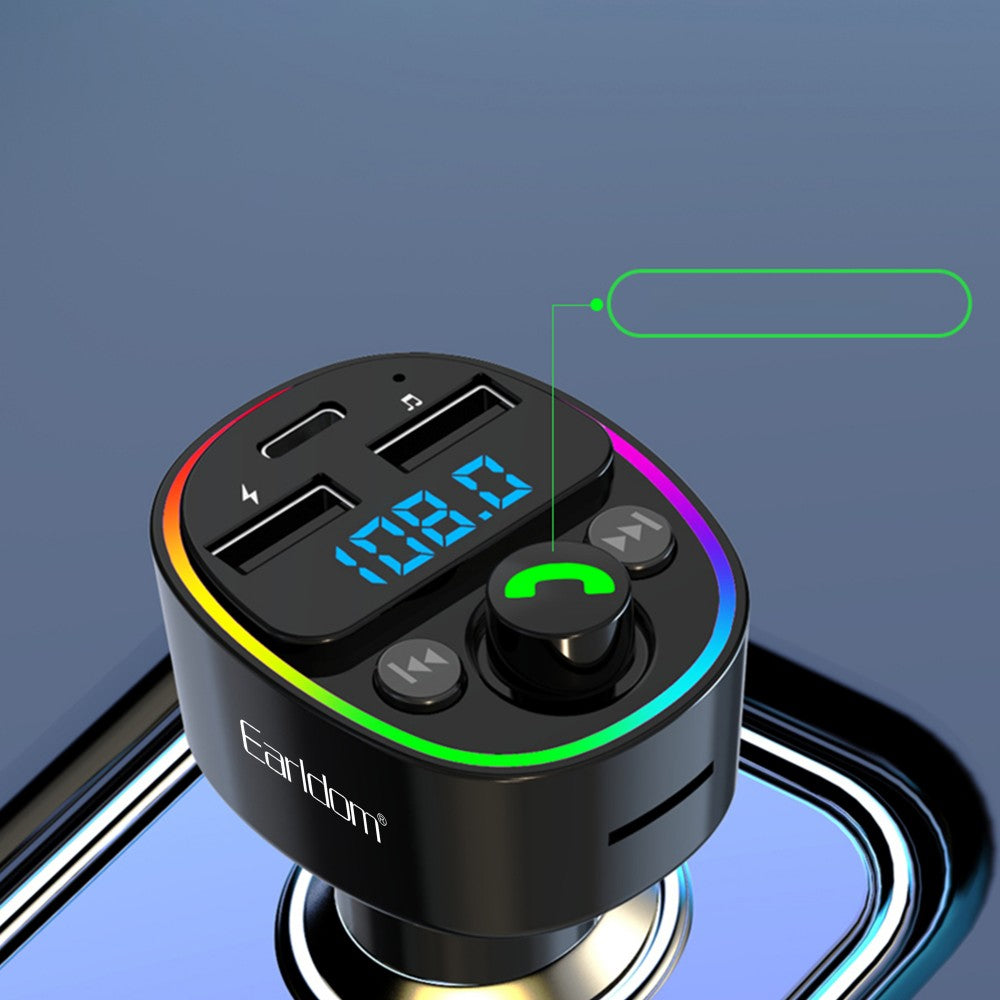 Earldom ET-M78 FM Car Transmitter with Bluetooth Connectivity