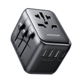 Joyroom 17W Universal Travel Adapter with Dual USB Ports Black